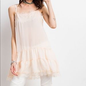 NWT easel lace tunic top cami dress under/overlay